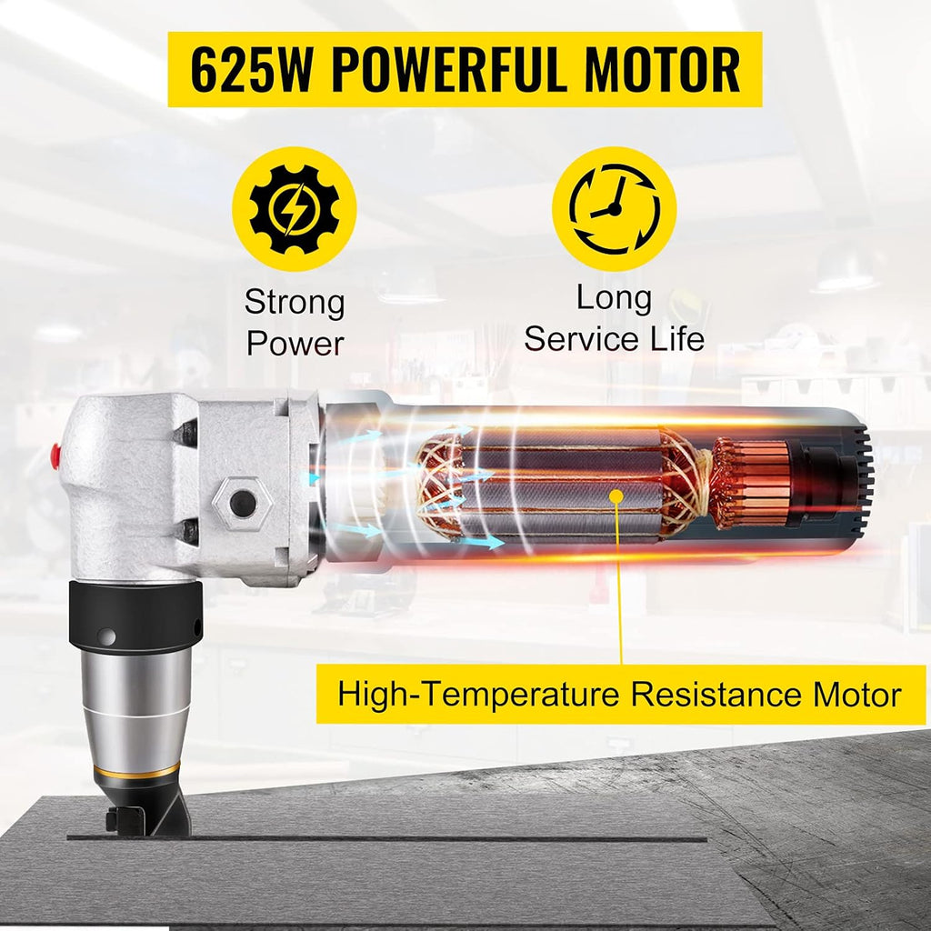 Electric Metal Nibbler 625W 1000RPM 0.16in/4mm 110V with Storage Case L609518