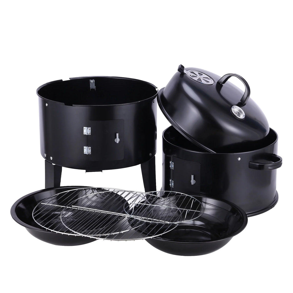 Portable Charcoal Smoker Grill S312939