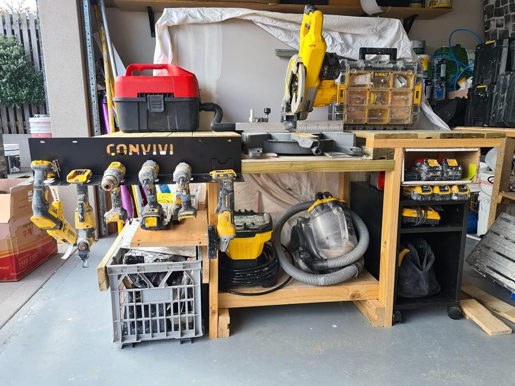 Black Cordless Drill Storage Rack 2-PACK J856