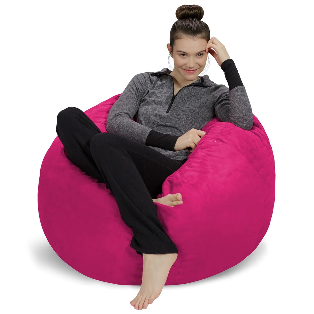 Charcoal 3 ft Memory Foam Bean Bag Chair N206