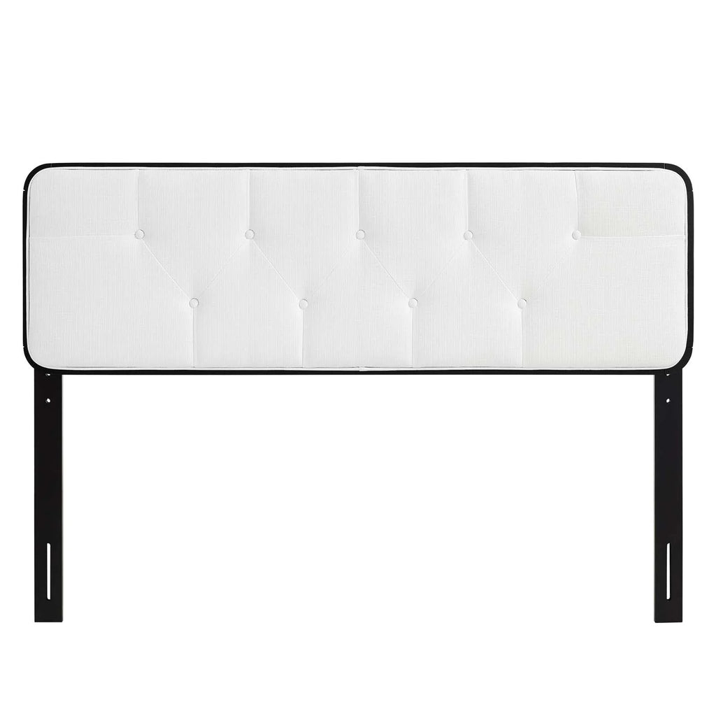 Tufted Twin Fabric and Wood Headboard Q445518