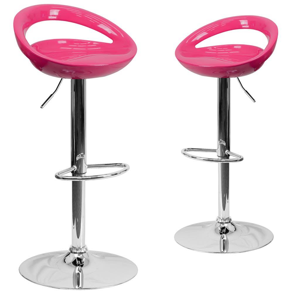 Pink Bar Stool Set of 2 E75087