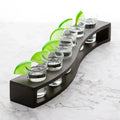 Shot Glasses Set of 6 with Wood Base B836613
