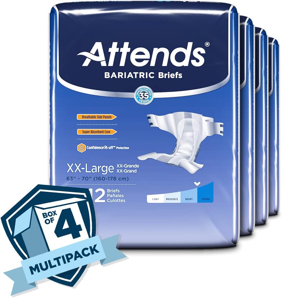 XX-Large Unisex Bariatric Briefs, 48 Count Pack of 2 B704