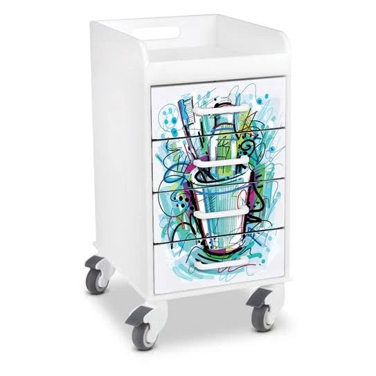 Four Drawer Locking Cart Y67387