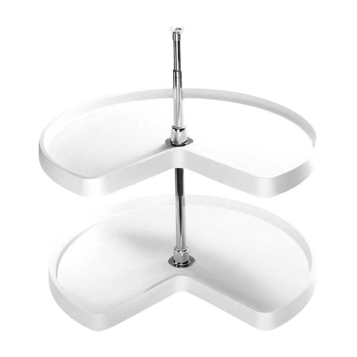 Kidney Shape 2 Shelf Corner Lazy Susan D76108