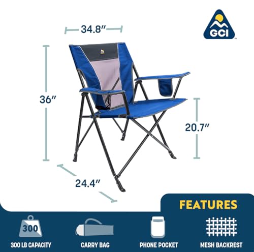 Portable Folding Rocking Camping Chair with Drink Holder F38621