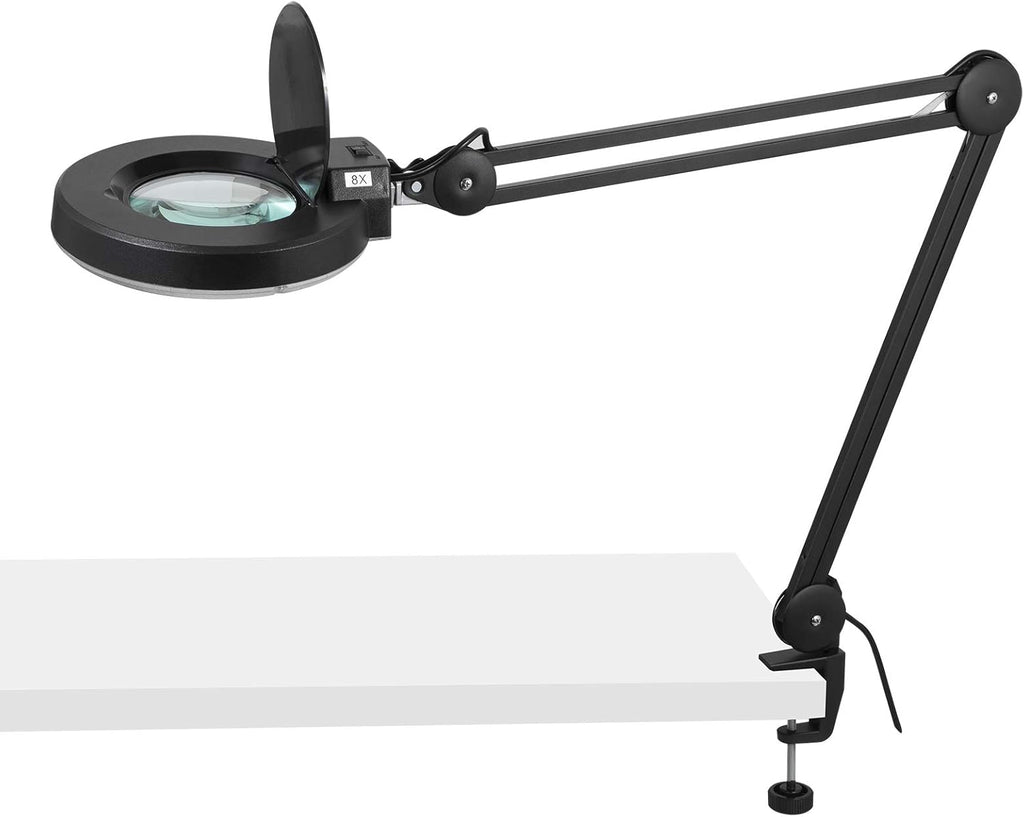 8x Magnifying Glass Architect Lamp with Desk Clamp Mount Q258978