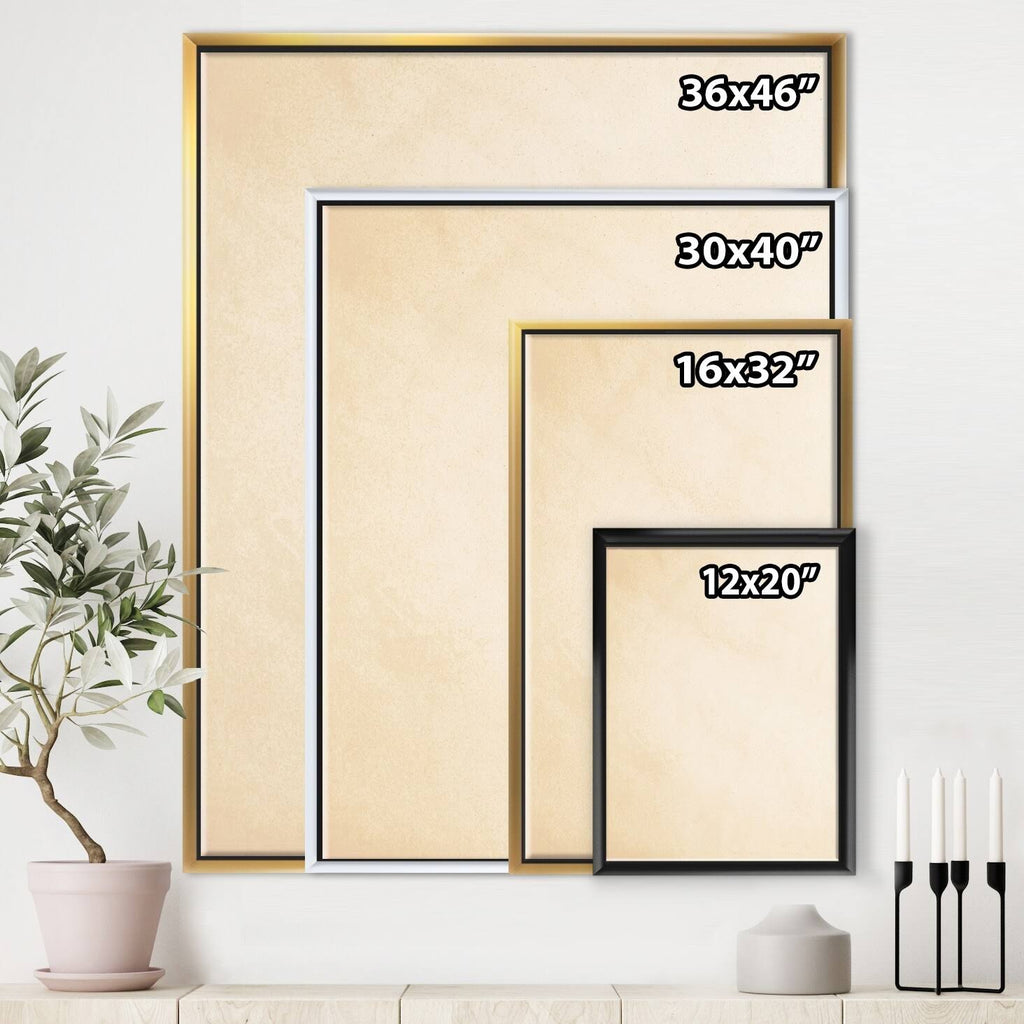 Nautical Coastal Framed Canvas - 34 in. Wide x 44 in. High - Gold E60771