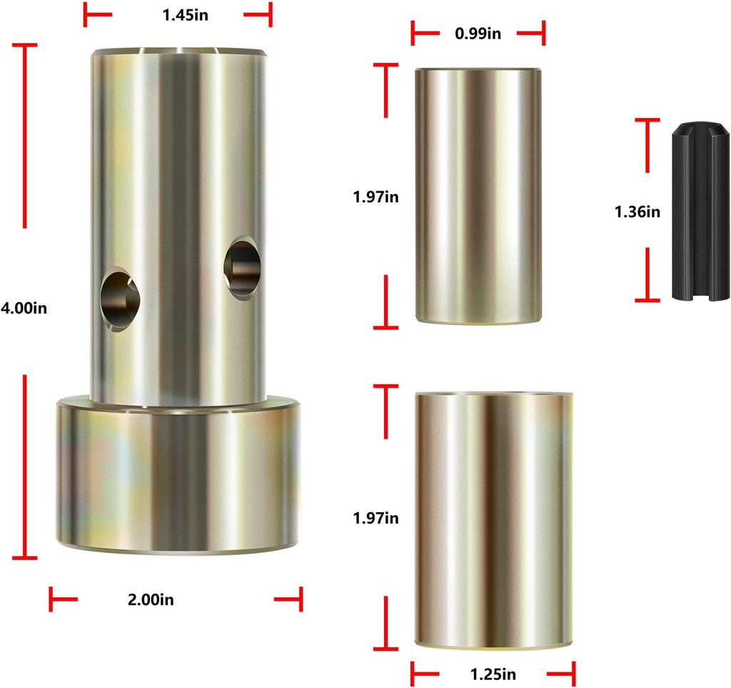 4 Pairs Cat 1 Quick Hitch Adapter Bushing Kit L580