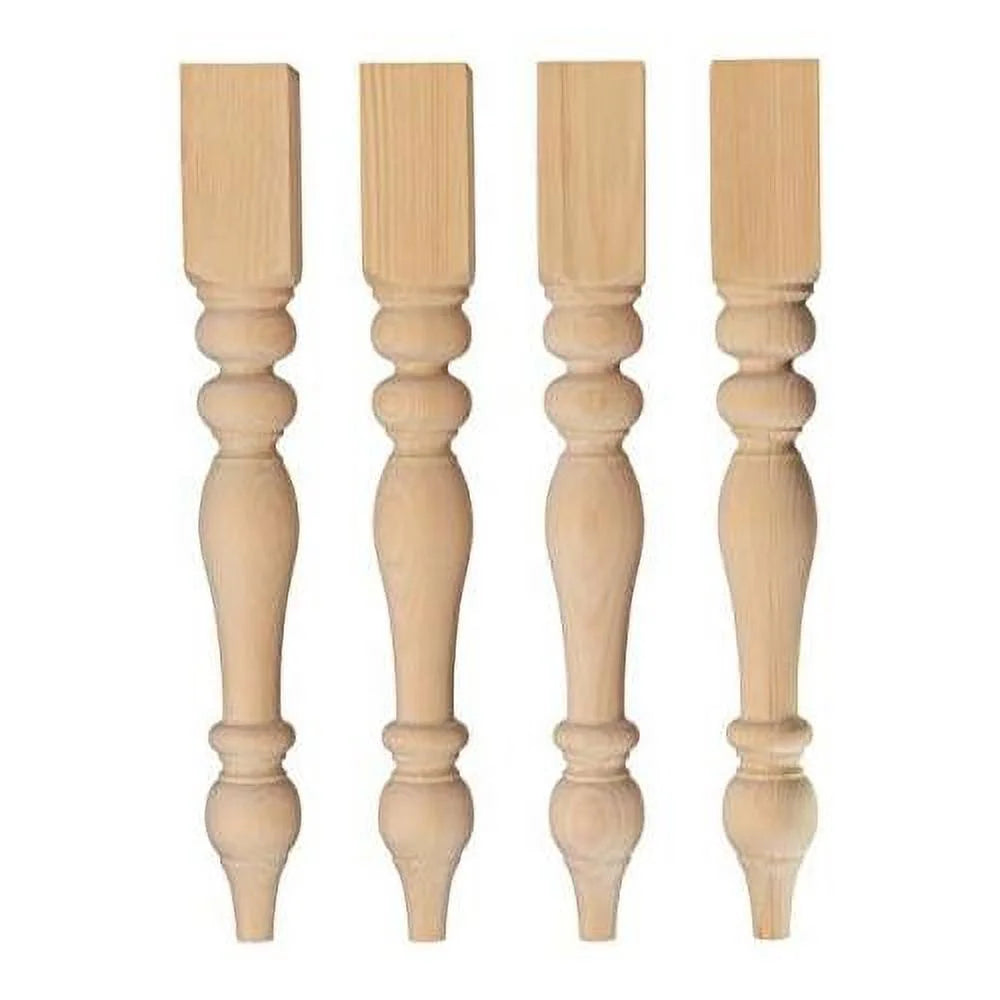 Unfinished Turned Table Legs Set Of 4 K71098