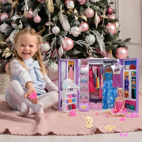 Doll Clothes and Accessories with Princess Gowns Dresses Shoes K232