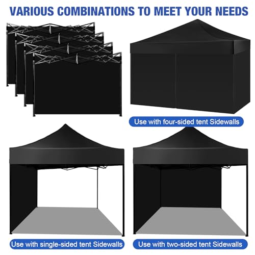 4 Pack 6.56 x 9.84 ft Blue Waterproof Canopy Sidewalls with Zipper Doors R873064