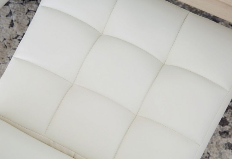 White & Beige Upholstered Side Chair, 2 Count C95509