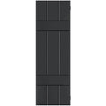 Black Western Red Cedar Board and Batten Shutters Pair A367830