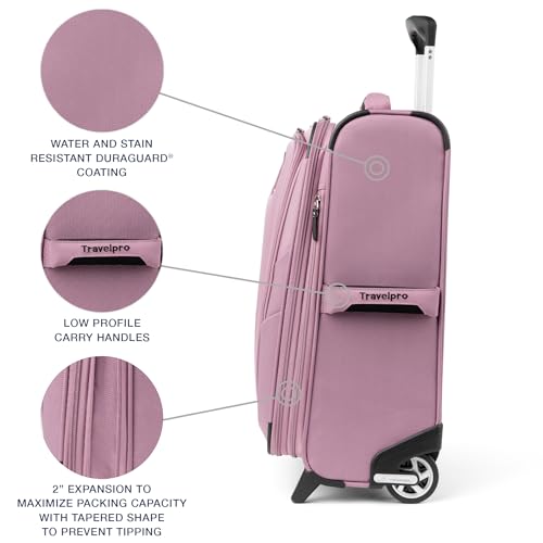 Burgundy Softside Expandable 2 Wheel Carry On Luggage U22599