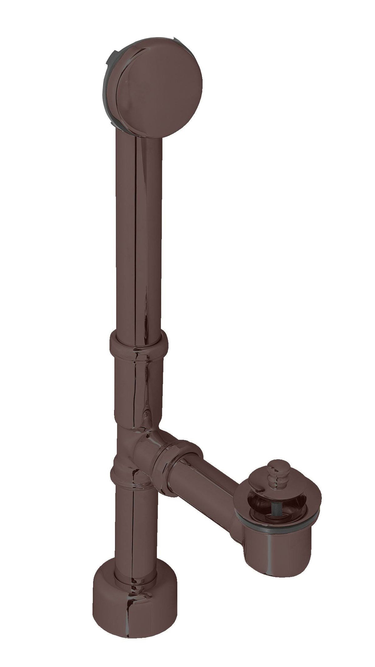 14 in. Twist and Close Bath Waste and Hidden Overflow in Oil Rub Y22903