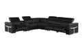 6-Piece Italian Leather Sectional Sofa with Power Reclining Seats Y178276