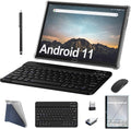 10 inch 4G Tablet with Dual Sim Card Slot, 4GB+64GB+256 Expandable Storage, Keyboard Wireless Mouse Stylus (Black) C8236