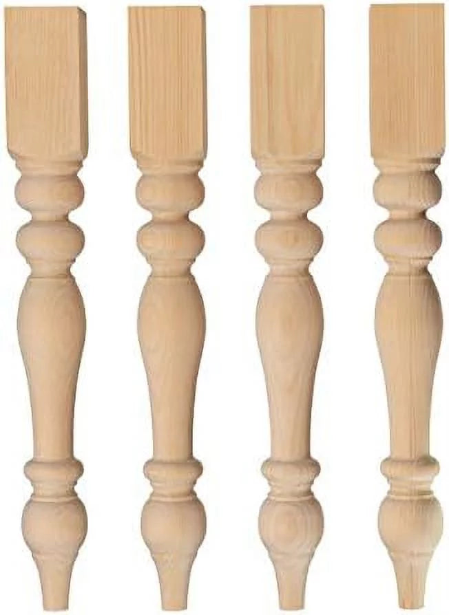 Unfinished Turned Table Legs Set Of 4 K71098