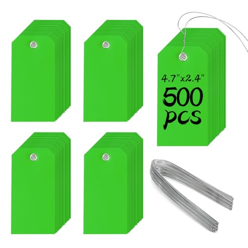 500 Plastic Shipping Tags with Wire L228089