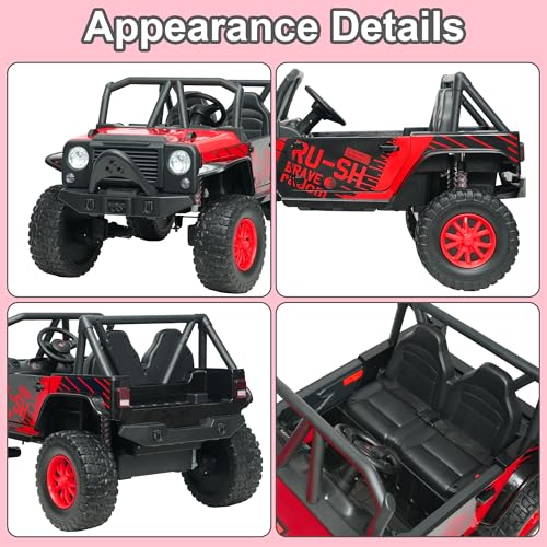 24V 5AH 2 Seater 4WD Electric Ride On Car with Remote Control (Red) N657085