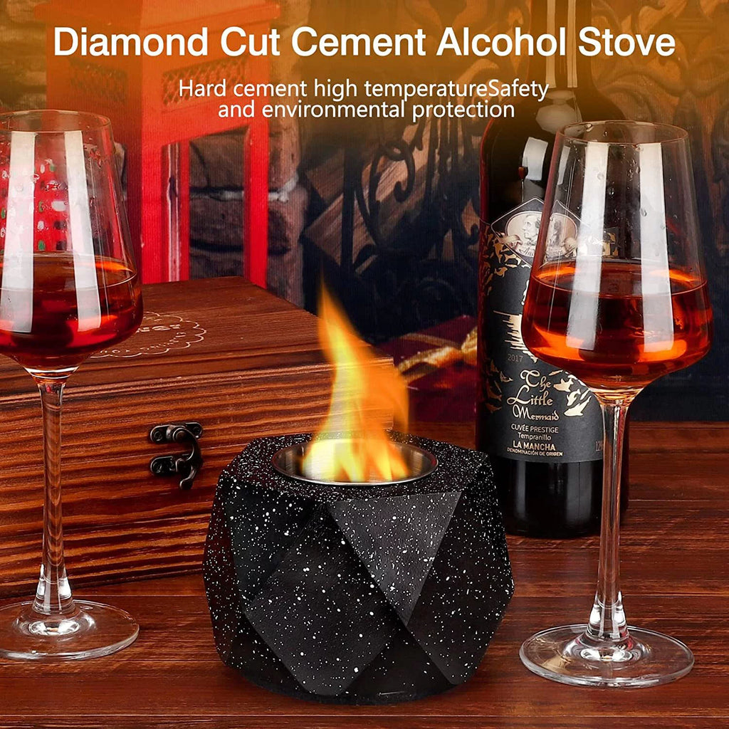 Concrete Tabletop Fire Pit Bowl Alcohol Burner B89249