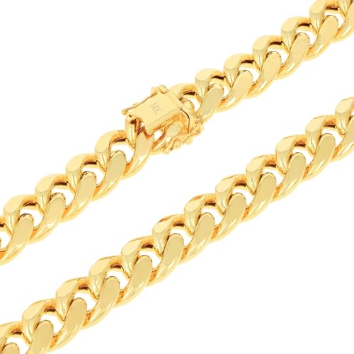 14k Yellow Gold Miami Cuban Link Chain Necklace X75172