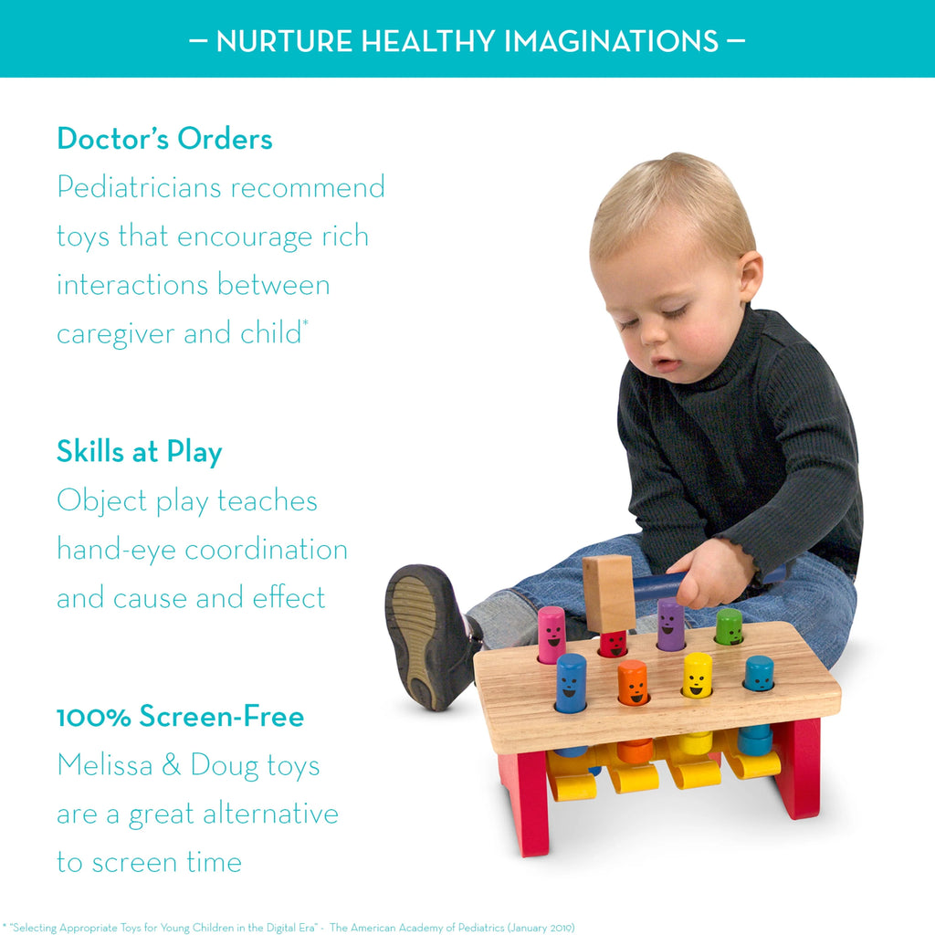 Wooden Pounding Bench Toy With Mallet Y1469