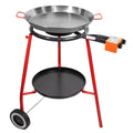 12 Servings Carbon Steel Outdoor Paella Pan Set with Burner and Legs N47296