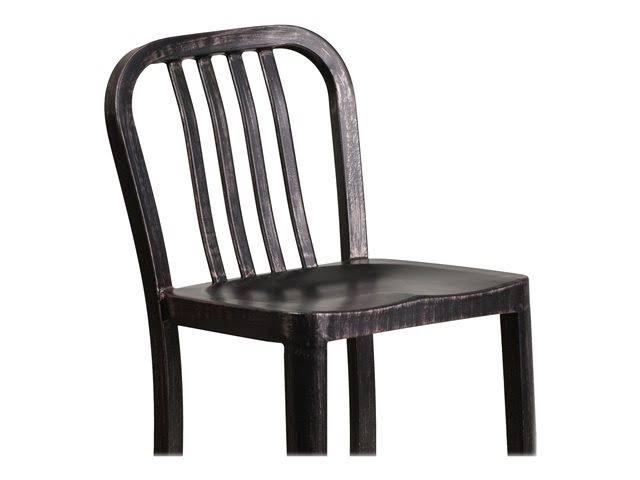Black-Antique Gold Metal Counter Height Stool Q128961