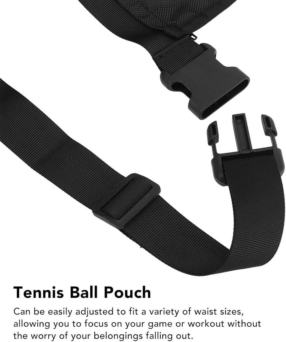 Black Oxford Cloth Waist Belt Bag Pouch Y588