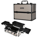 Large Black Portable Makeup Train Case R62455