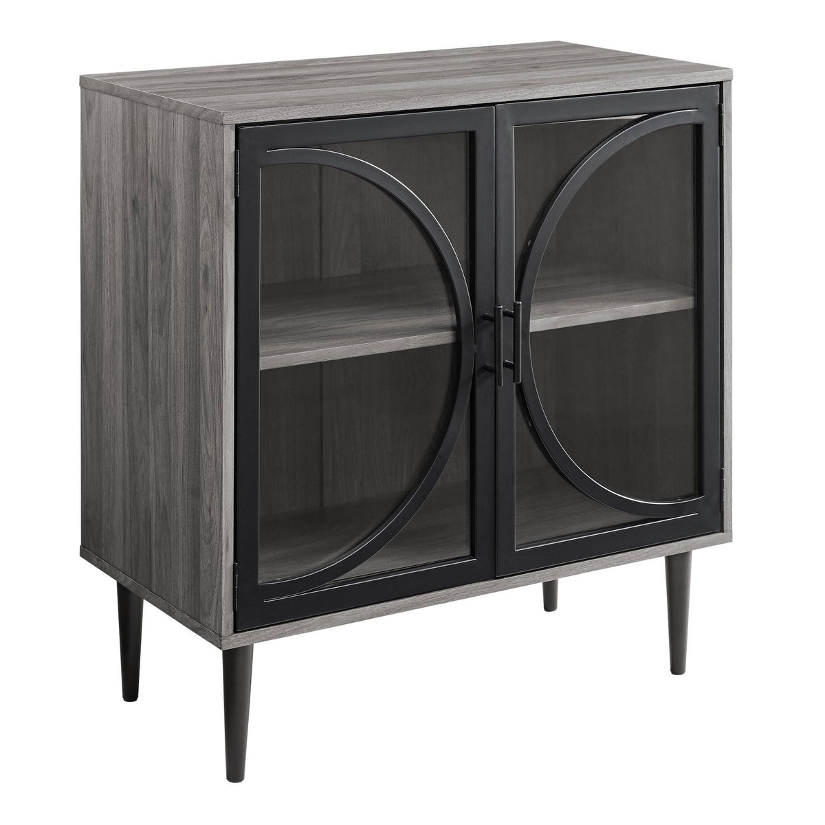 Metal and Glass Door Accent Console G35673