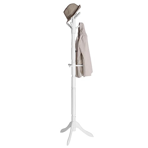 Solid Wood Coat Rack with 10 Hooks Q70111