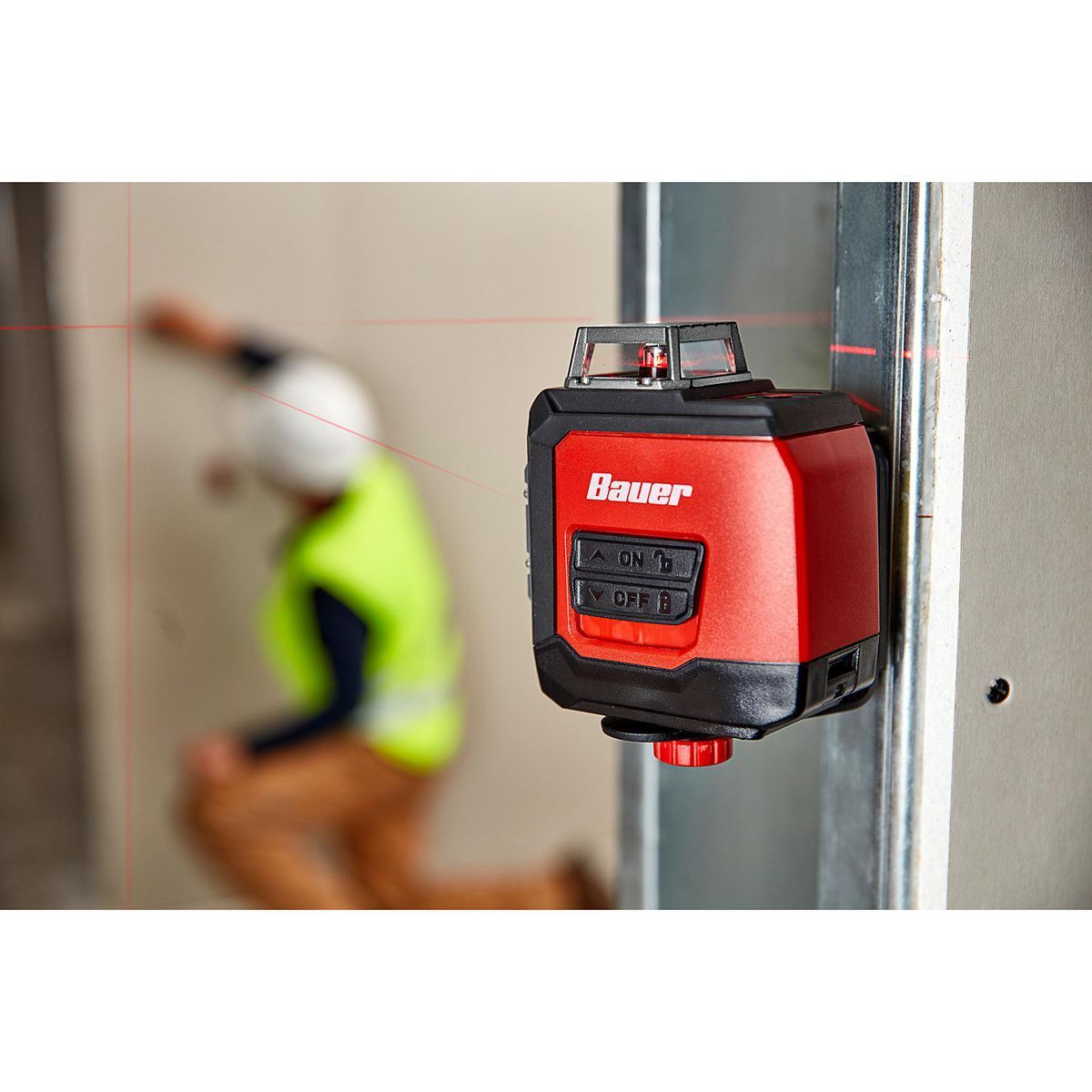 50 ft. Self-Leveling Cross-Line Laser Level J692
