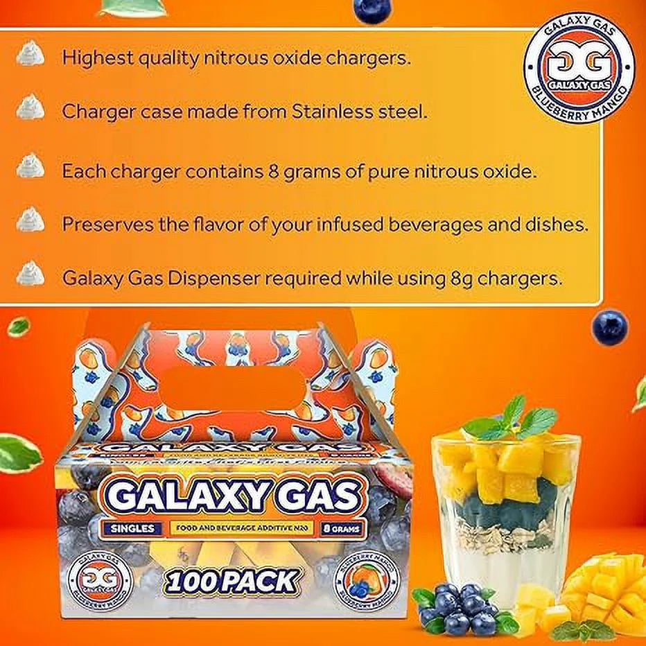 Blueberry Mango Whipped Cream Chargers, 8 Gram, 600 Counts R6071