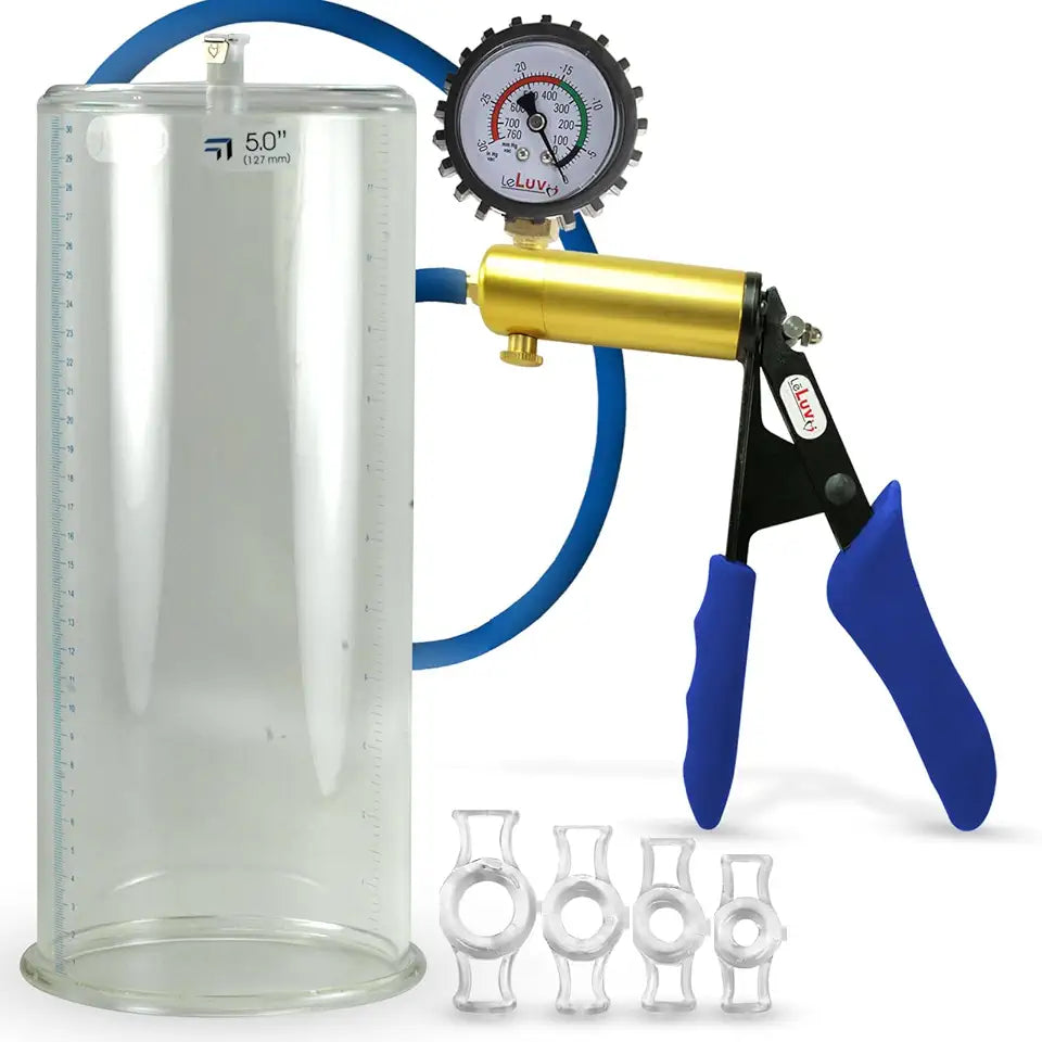 Penis Pump with 4 Constriction Rings M9602
