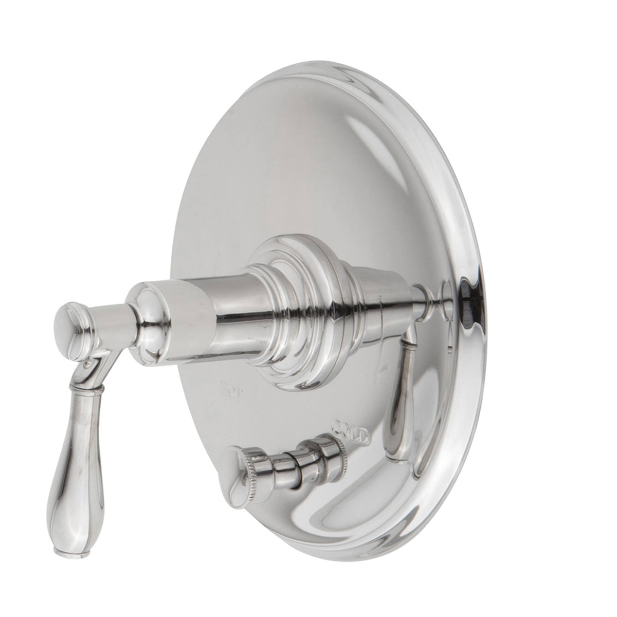 White Ithaca Tub & Shower Diverter Plate with Handle M224518