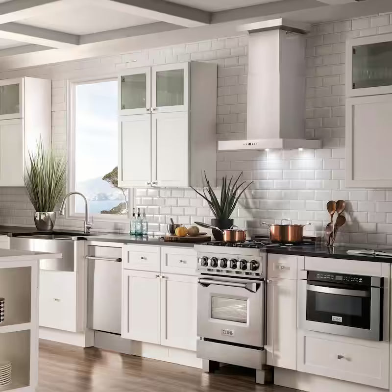 24 in. 400 CFM Convertible Wall Mount Range Hood in Stainless Steel B3346