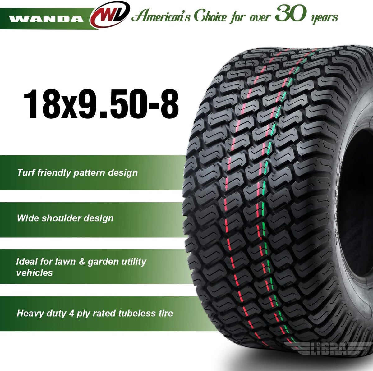 23x9.5-12 Lawn Mower Cart Turf Tire G775