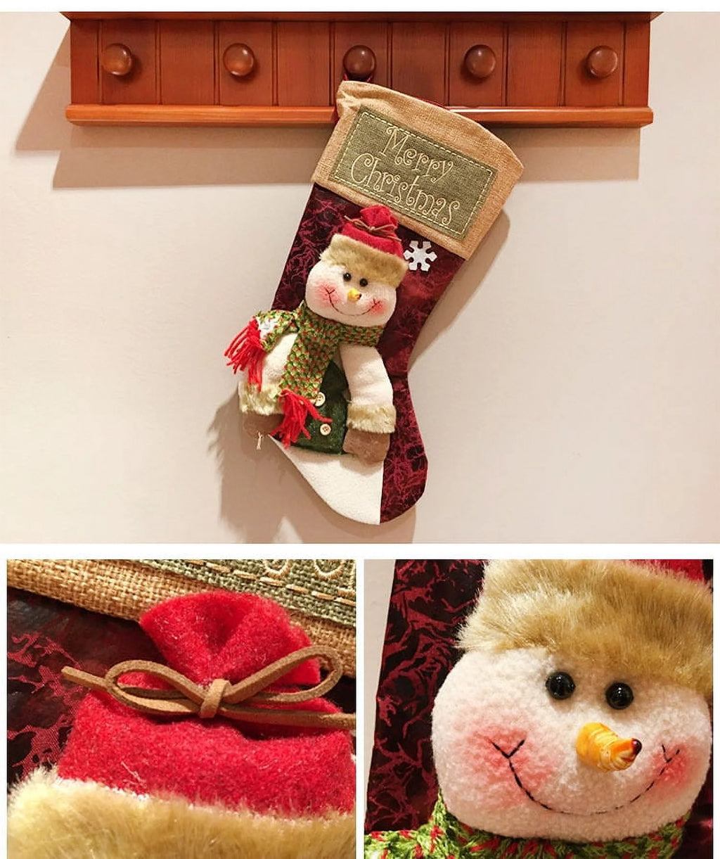 18" 3D Christmas Stockings 3 Pack B701246