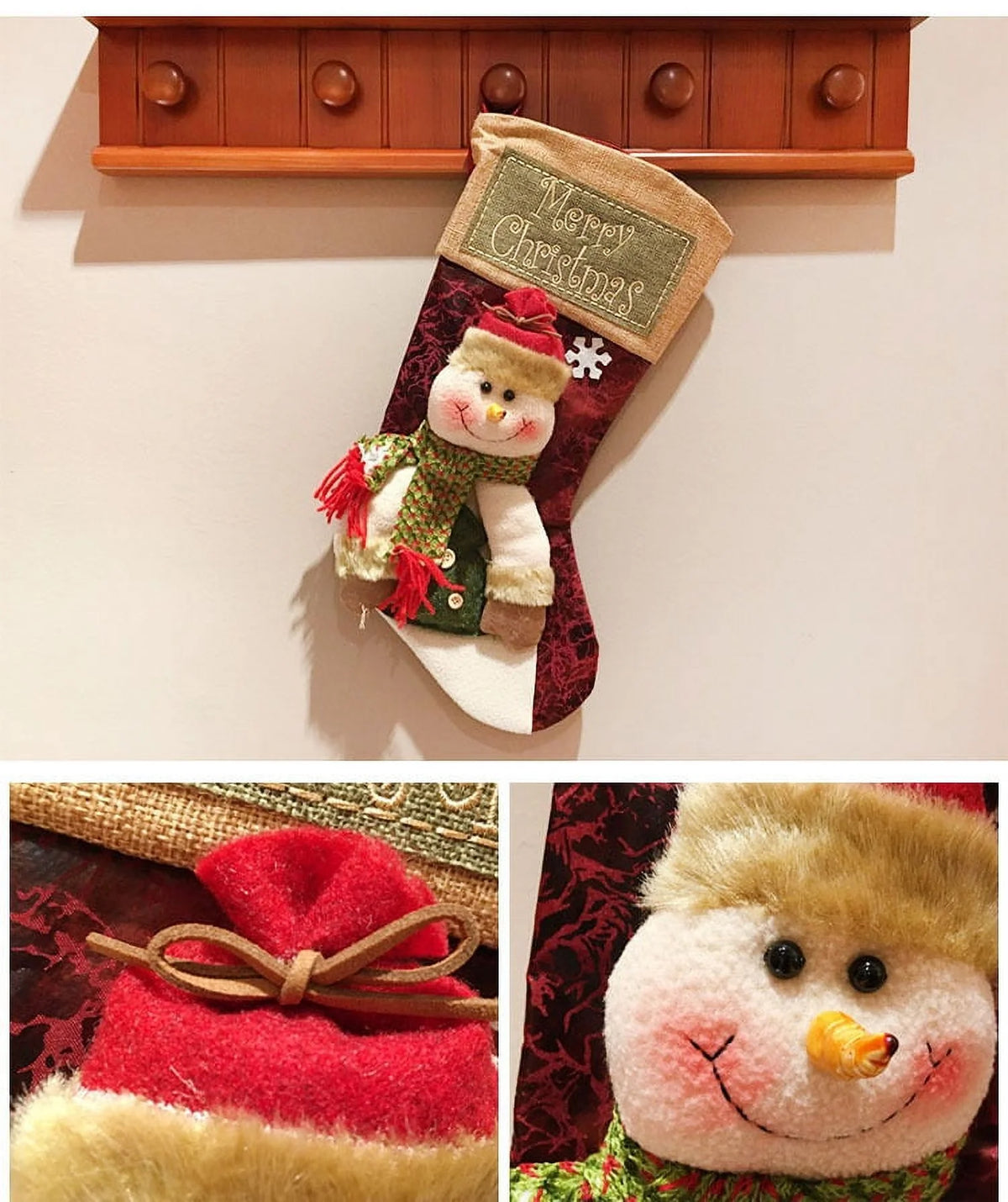 18" 3D Christmas Stockings 3 Pack B701246