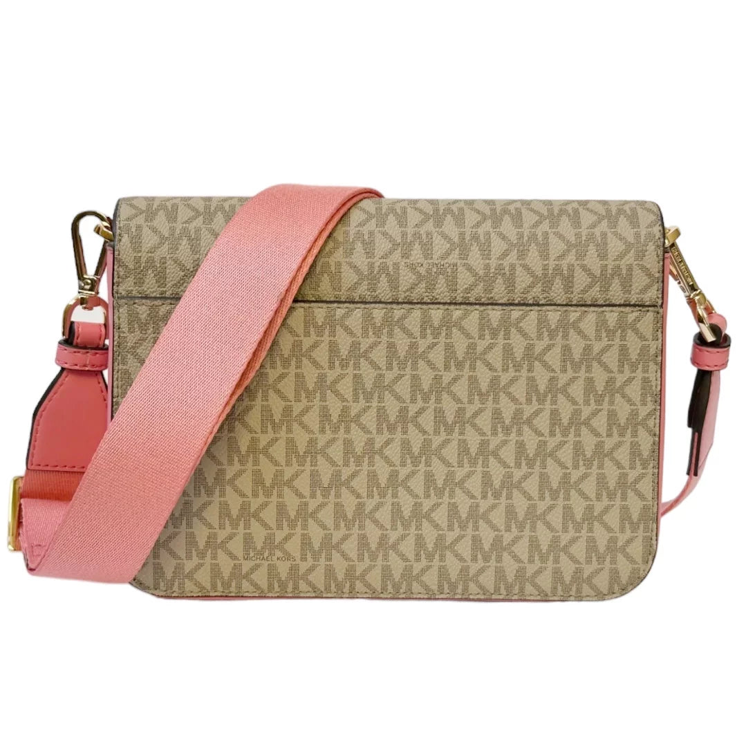 Medium PVC Leather Flap Crossbody Handbag F340