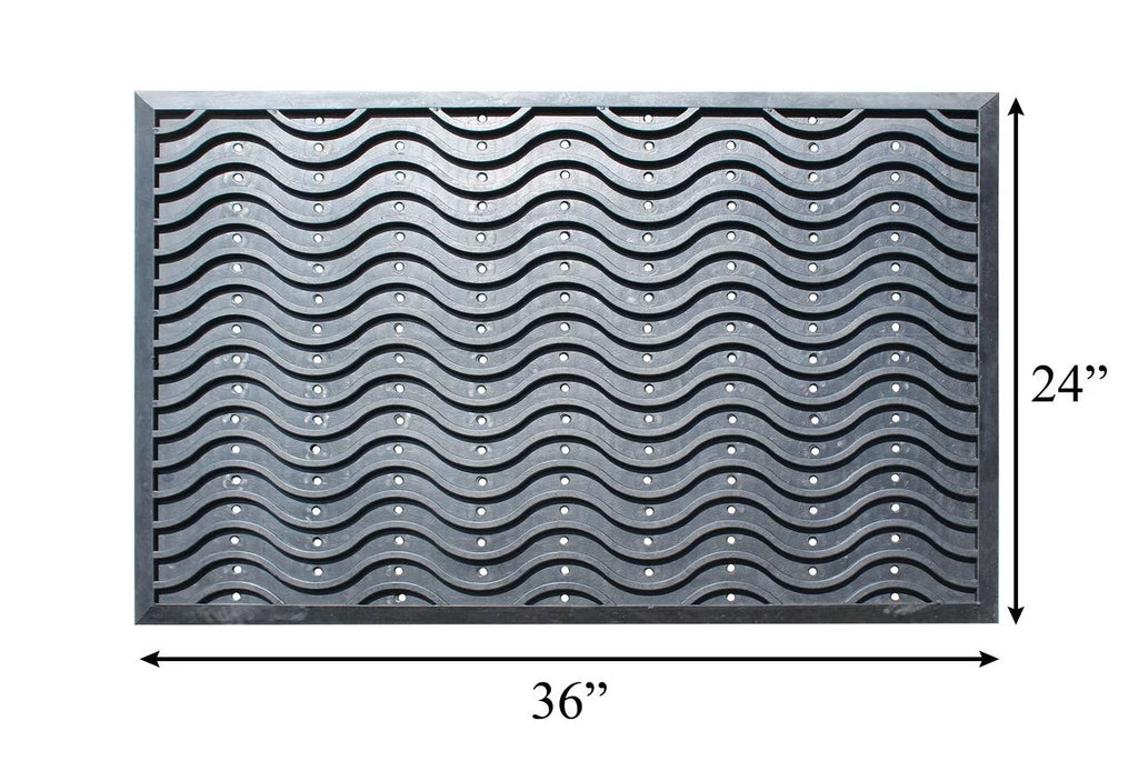 100% Rubber Clean Step Scraper Doormat N91271