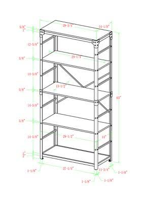 Grey Wash 4 Shelf Bookshelf F465