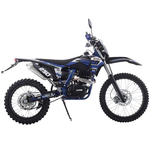 Blue 250 Dirt Bike 5-Speed Manual Transmission 21"/18" Wheels Electric/Kick Start A284387