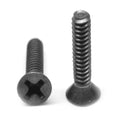 1/4-20 x 1 Black Zinc Plated Flat Head Machine Screw Y95138