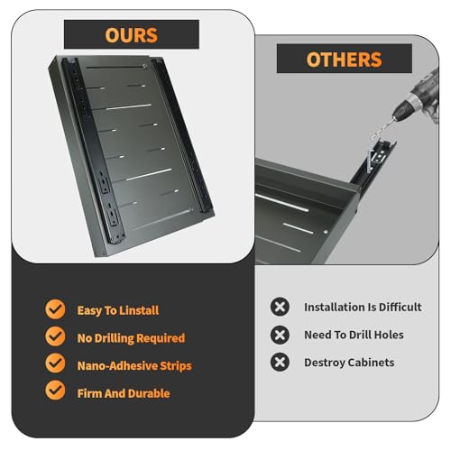 Gray Expandable Heavy Duty Slide Out Drawers B147