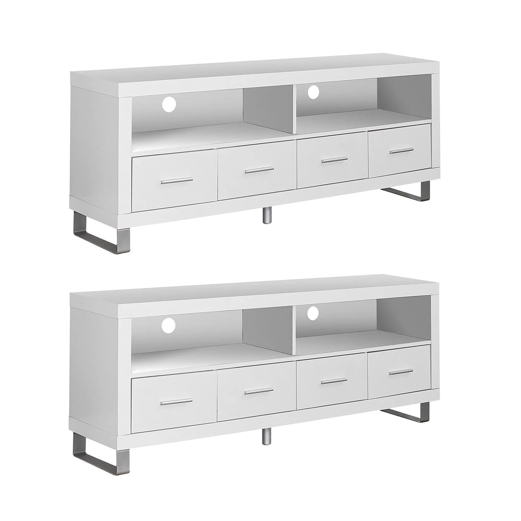 White 2 Pack TV Stand with Storage J1982